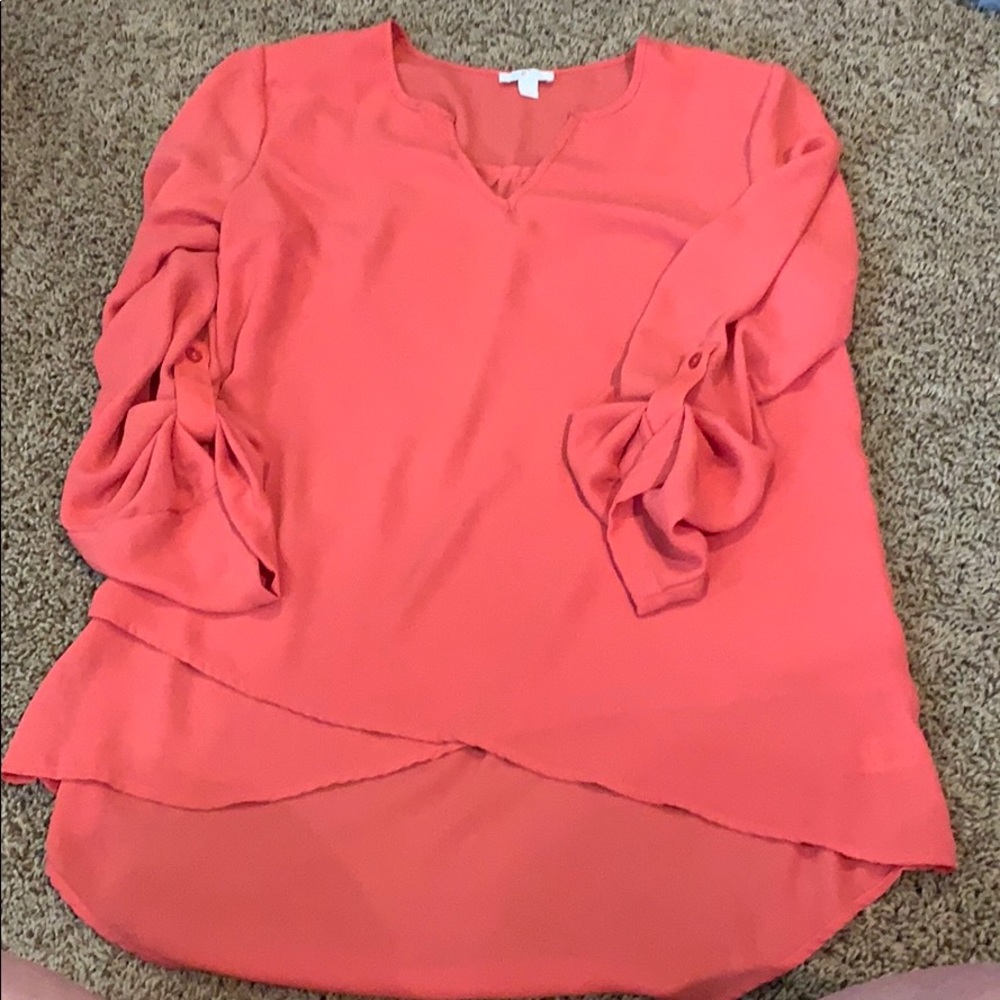 Deep peach 3/4 Blouse